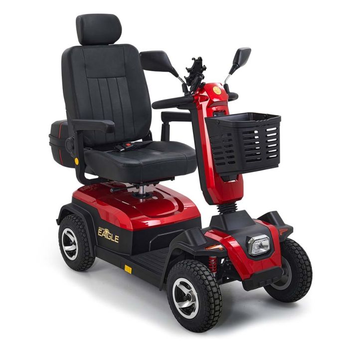 Mobility scooter on a sidewalk.